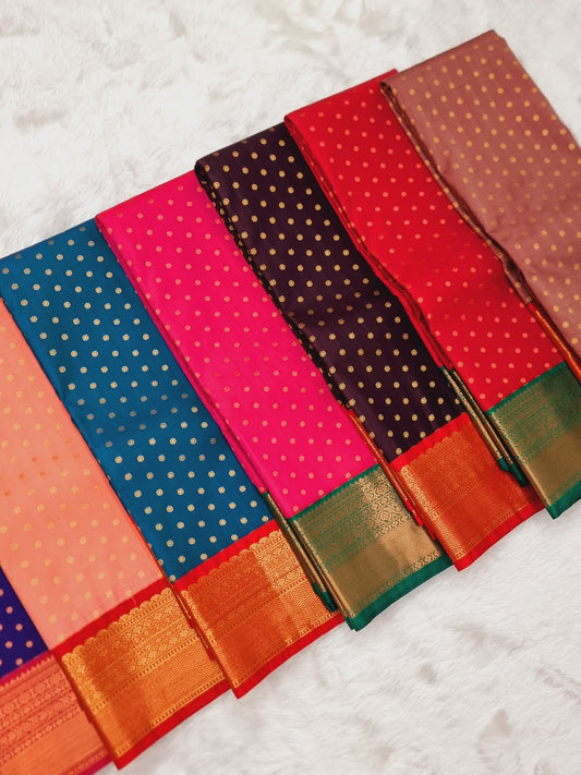 Product Image - Exquisite Kanchipuram Korvai Pattern Silk Saree with Contrast Blouse