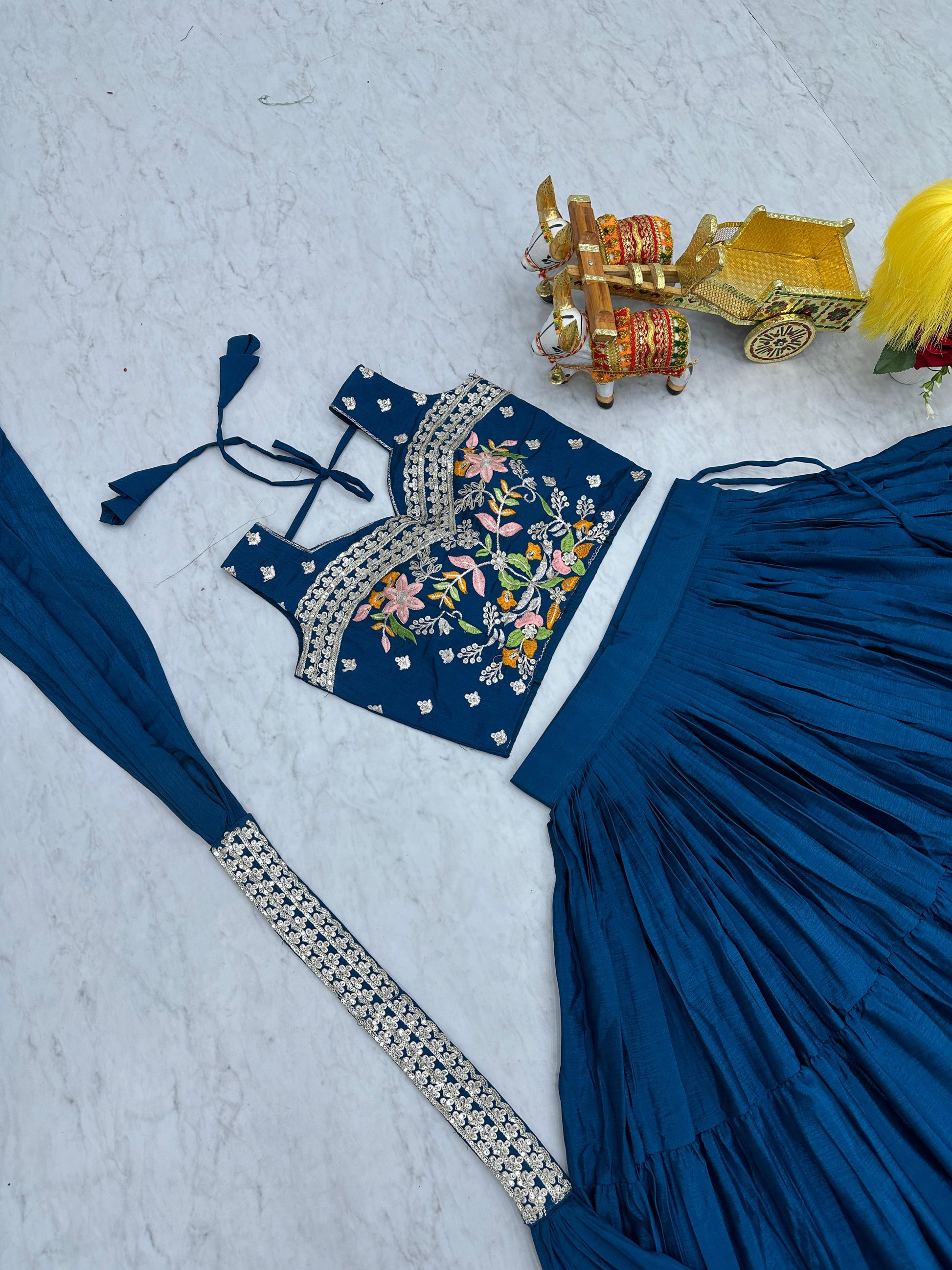 Product Image - Exquisite Festival Lehenga Choli & Koti - Shree Ram Creation