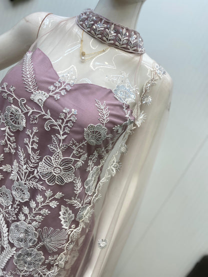 Product Image - Trending Halter Neck Kurta and Palazzo Set