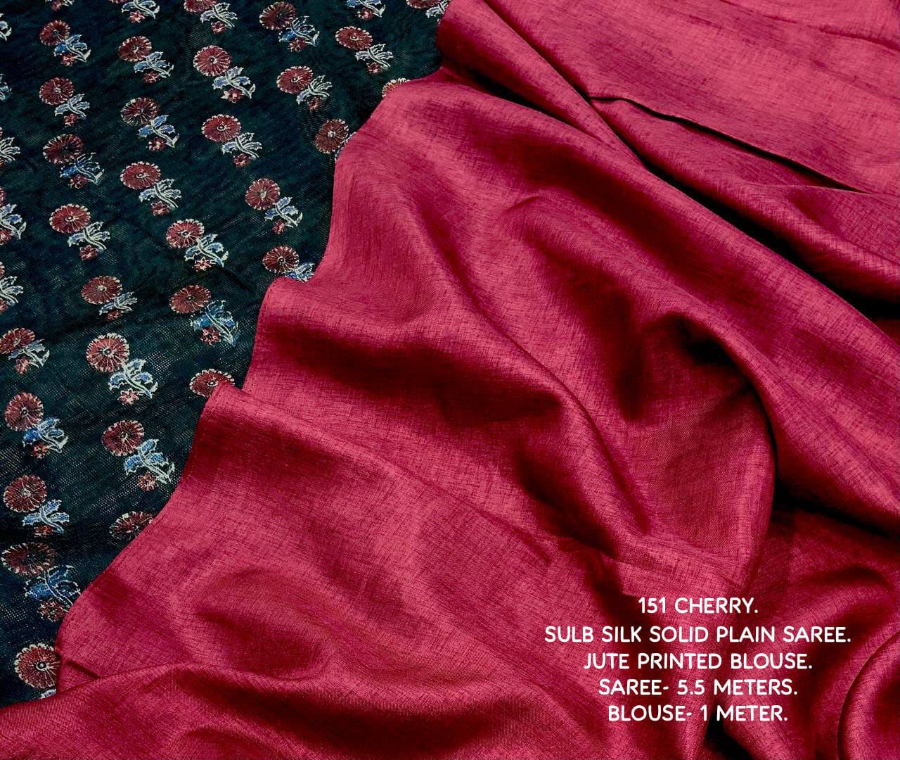 Product Image - Designer Georgette Saree with Printed Jute Silk Blouse – Ideal Festive & Wedding Wear