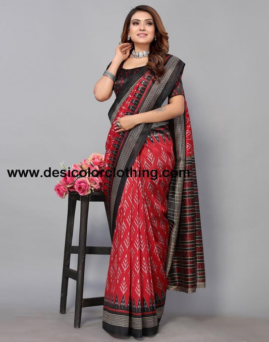 Red Silk Saree