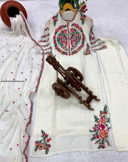 Party Wear Fox Georgette Kurti Pant