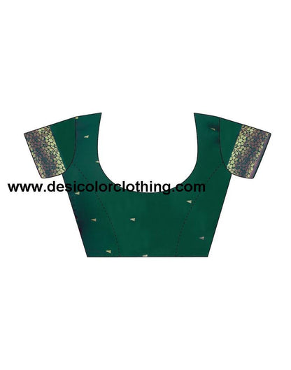 Dusty Green Silk Woven Sarees