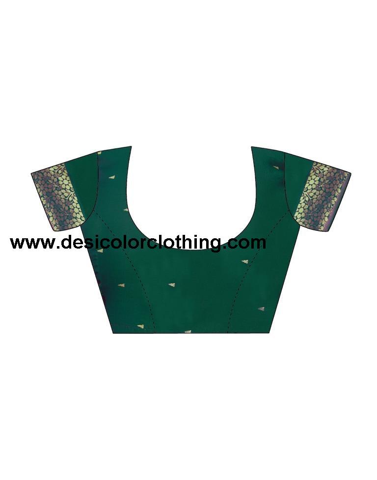 Dusty Green Silk Woven Sarees