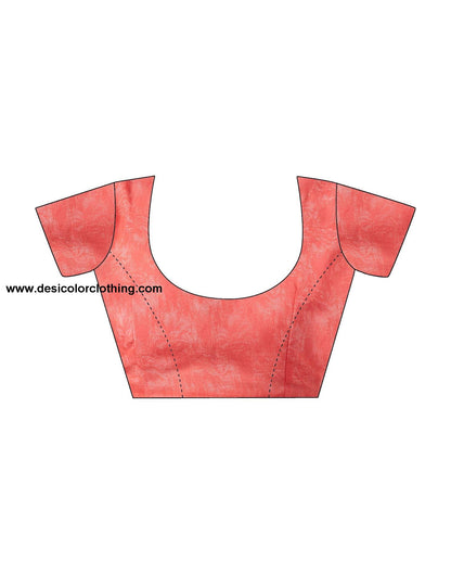 Rose Pink Printed Georgette Saree