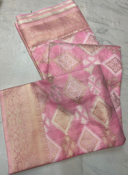 Product Image - Designer Pure Cotton Saree with Heavy Weaving Work – Ethnic & Festive Wear