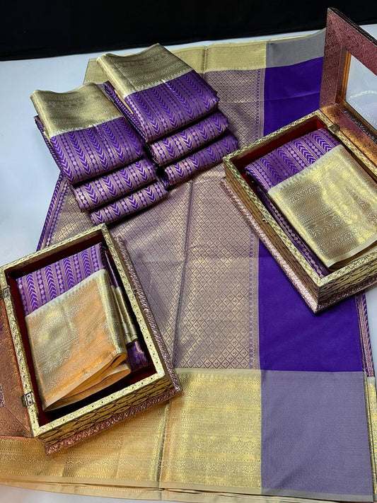 Product Image - Designer Saree in Georgette Fabric | Soft Banarasi Pattu Brocade