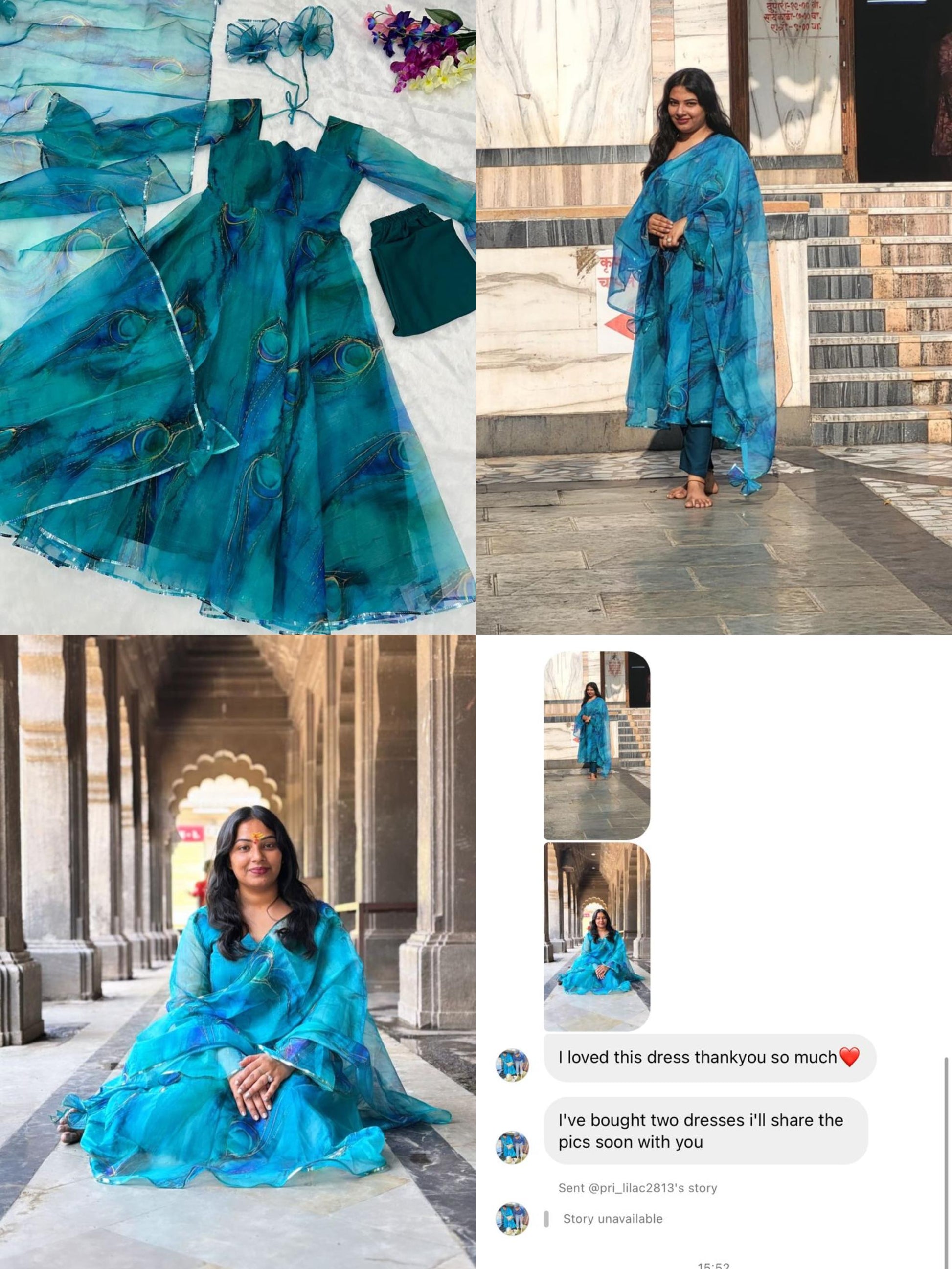 Product Image - Exclusive Ri8 Fashion Anarkali Suit - Digital Printed Organza Silk