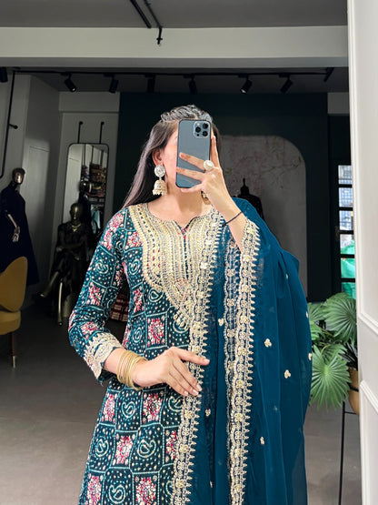 Product Image - Teal Ethnic Wear - NNK3038TEL