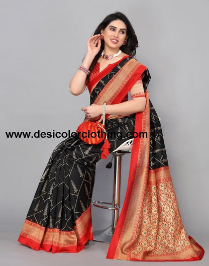 Black Banarasi Silk Saree