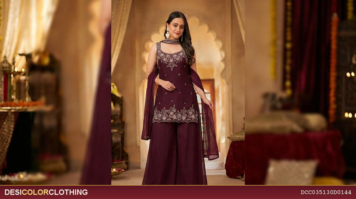 Product Image - Elegant Designer Plazzo Suits for Unforgettable Weddings - 1