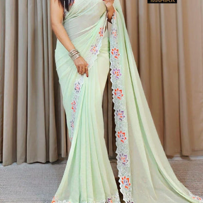 Product Image - Designer Georgette Saree - Perfect Festive and Wedding Attire