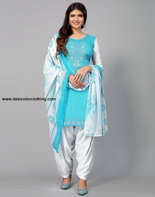 Printed Unstitched Salwar Suit Material