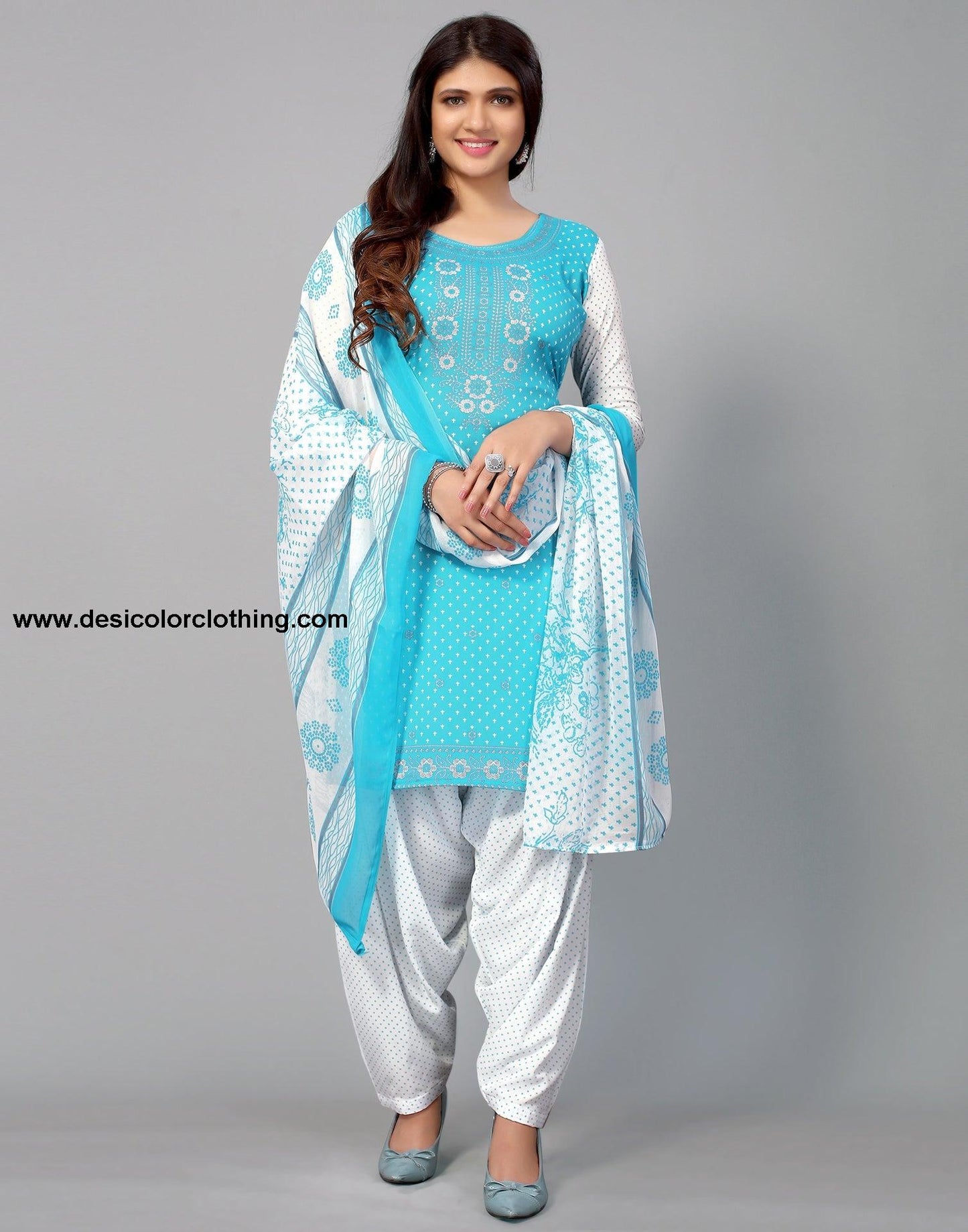 Printed Unstitched Salwar Suit Material