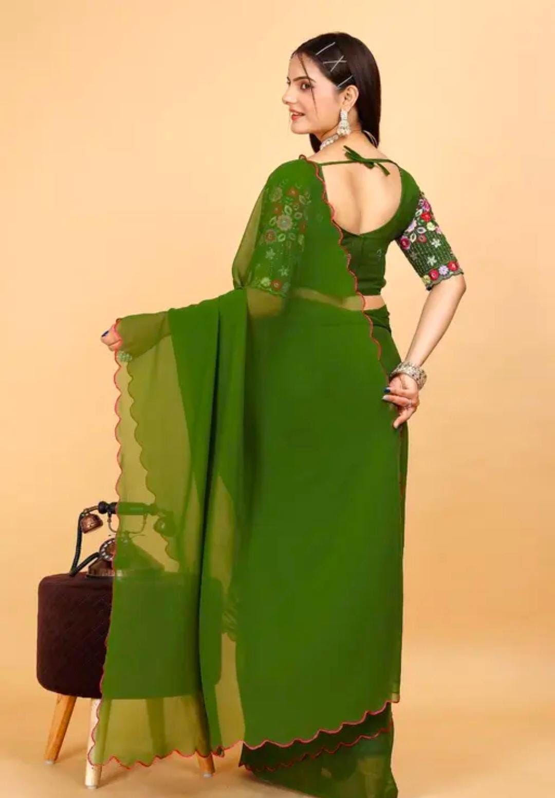 Product Image - Fancy georgette saree