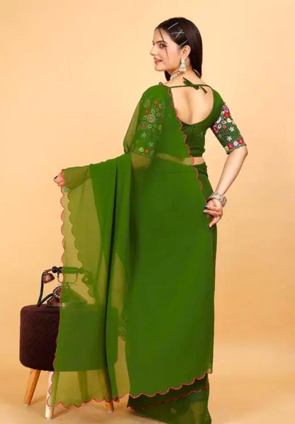 Product Image - Fancy georgette saree