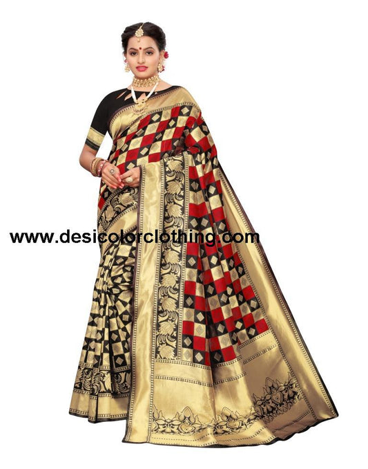 Black Silk Saree | 1317S5021