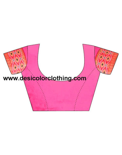 Pink Chiffon Printed Saree