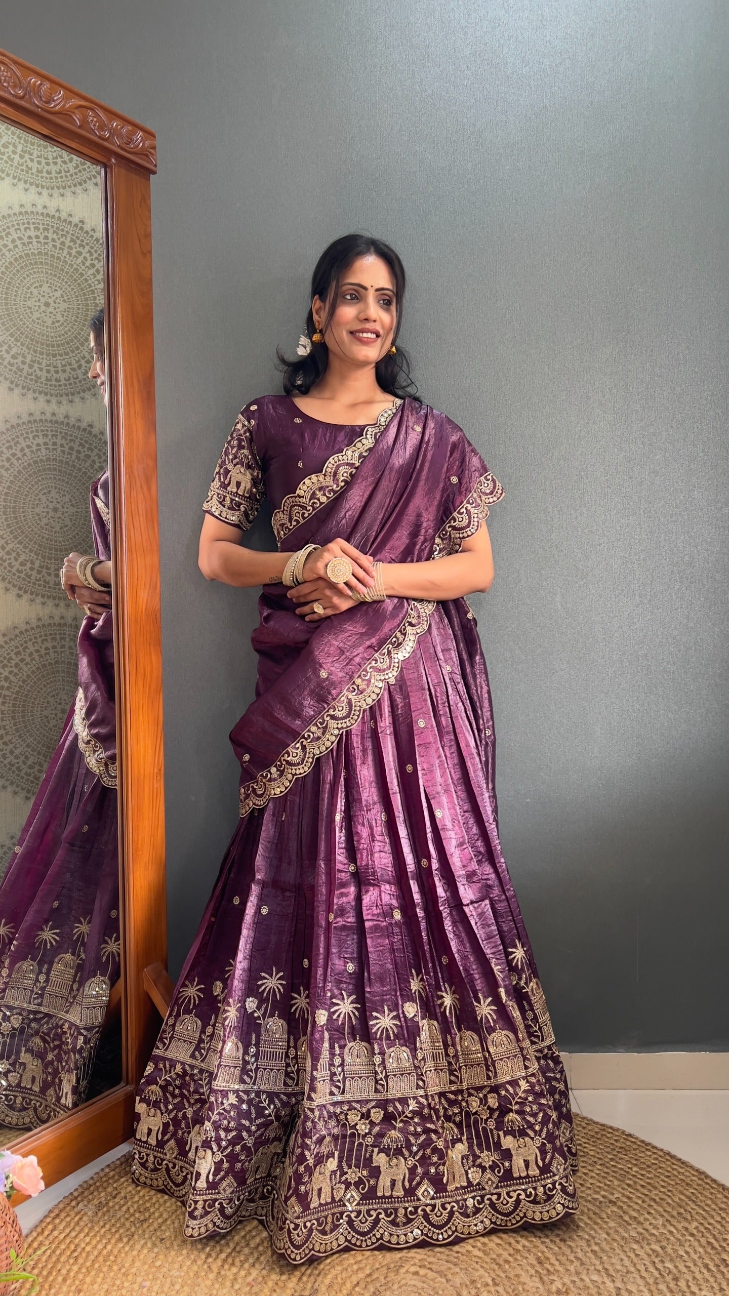 Product Image - Elegant Designer Lehenga Choli with Embroidered Dupatta