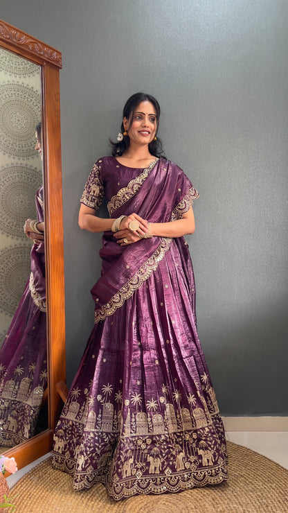 Product Image - Elegant Designer Lehenga Choli with Embroidered Dupatta