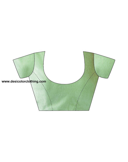 Pista Green Georgette Plain Saree