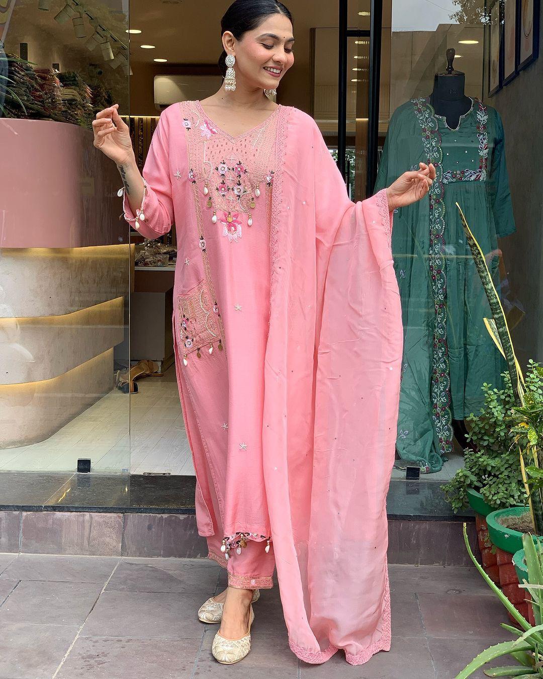 Product Image - Designer Georgette Festive Saree with Intricate Embroidery Work
