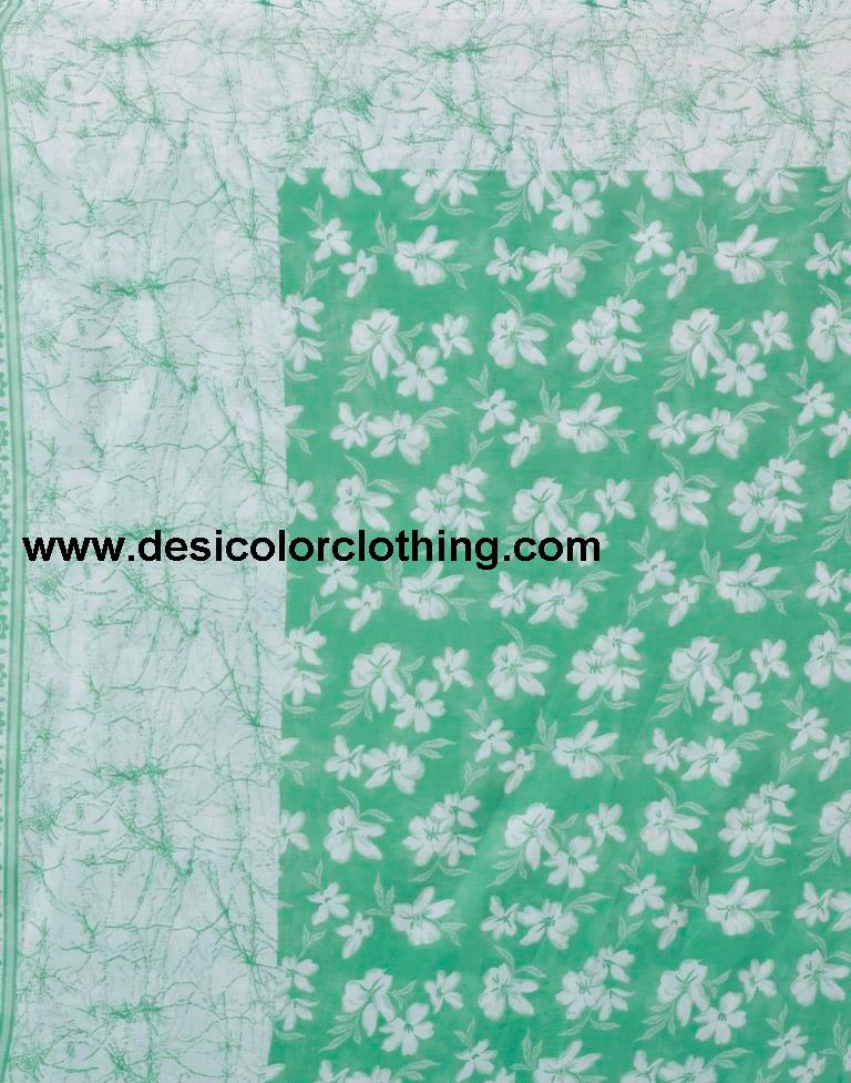 Pista Green Georgette Printed Saree