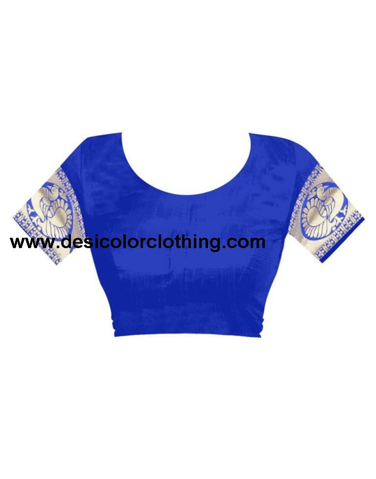 Blue Jacquard Banarasi Silk Saree