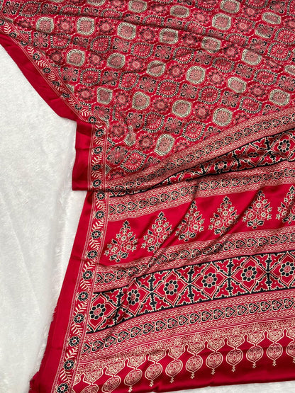 Product Image - Elegant Semi Gajji Bandhej Silk Saree - Perfect Ethnic Wear
