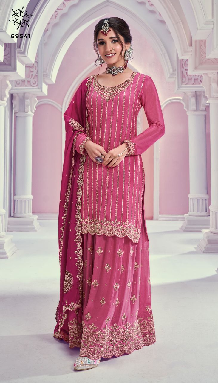 Product Image - Rang-Rasiya Designer Chinon Embroidery Saree Set | Festive & Wedding Outfit