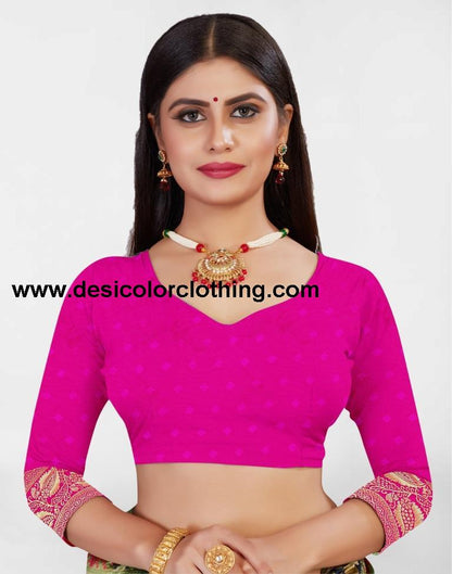 Pink Banarasi Silk Saree