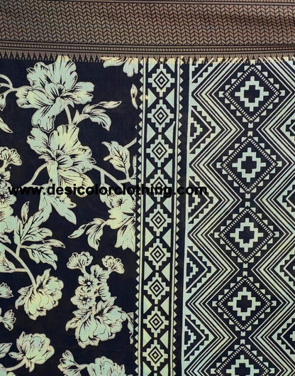 Black Silk Weaving Saree