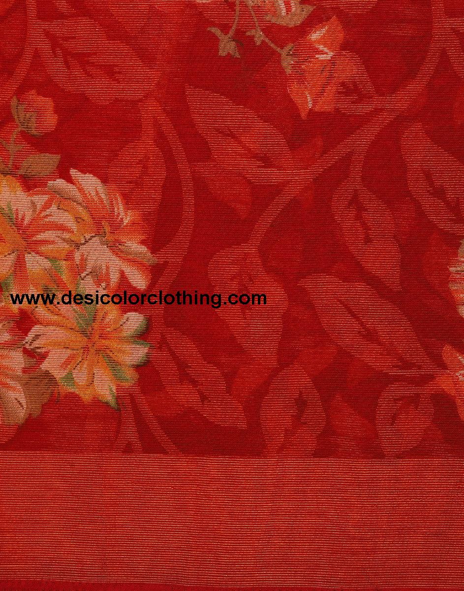 Red Brasso Saree