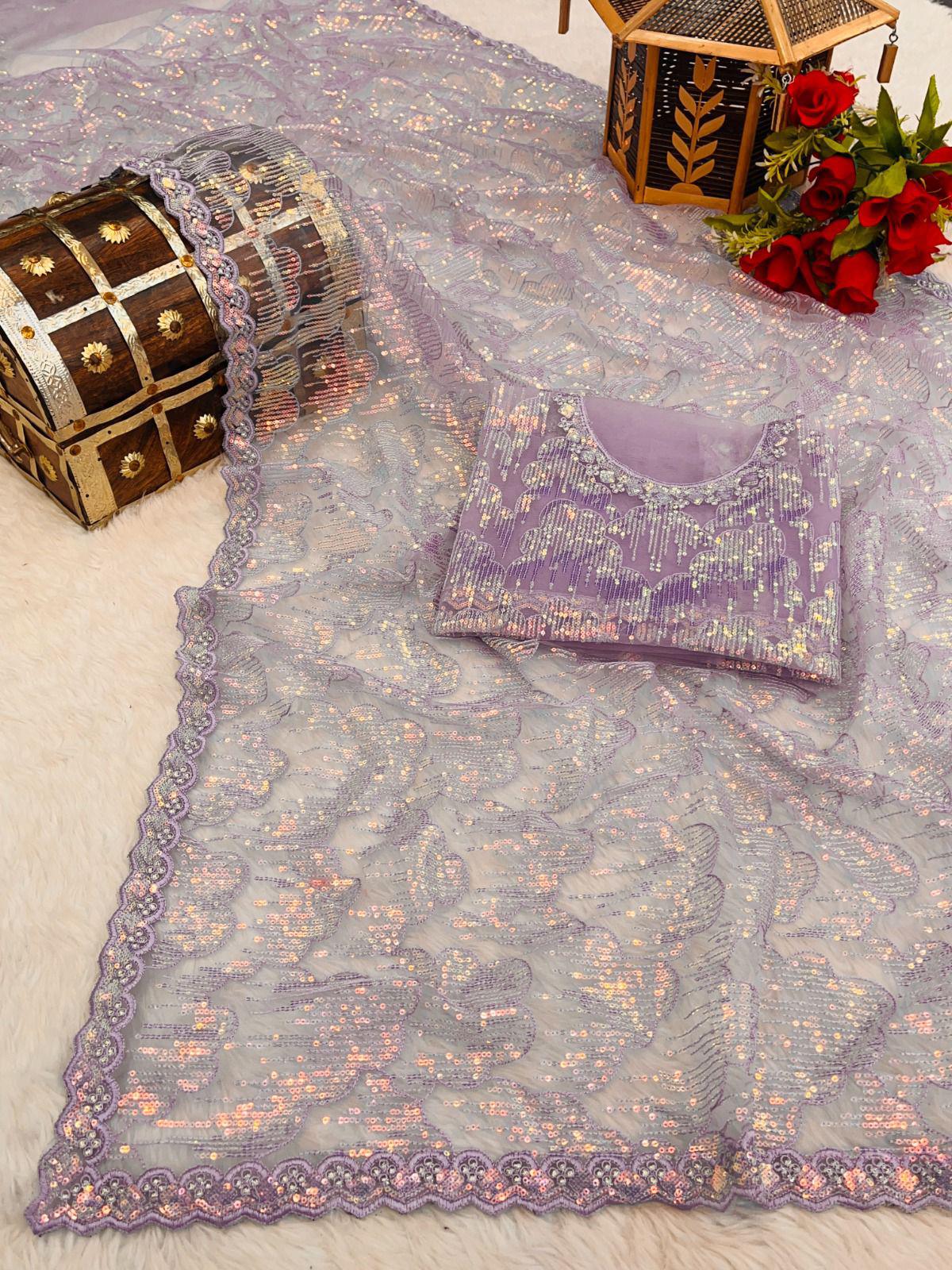 Product Image - Exquisite Designer Georgette Saree with Sequin Work
