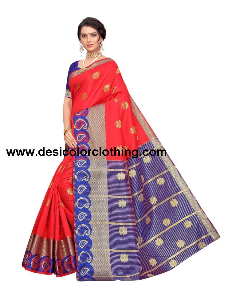 Red Banarasi Silk Saree