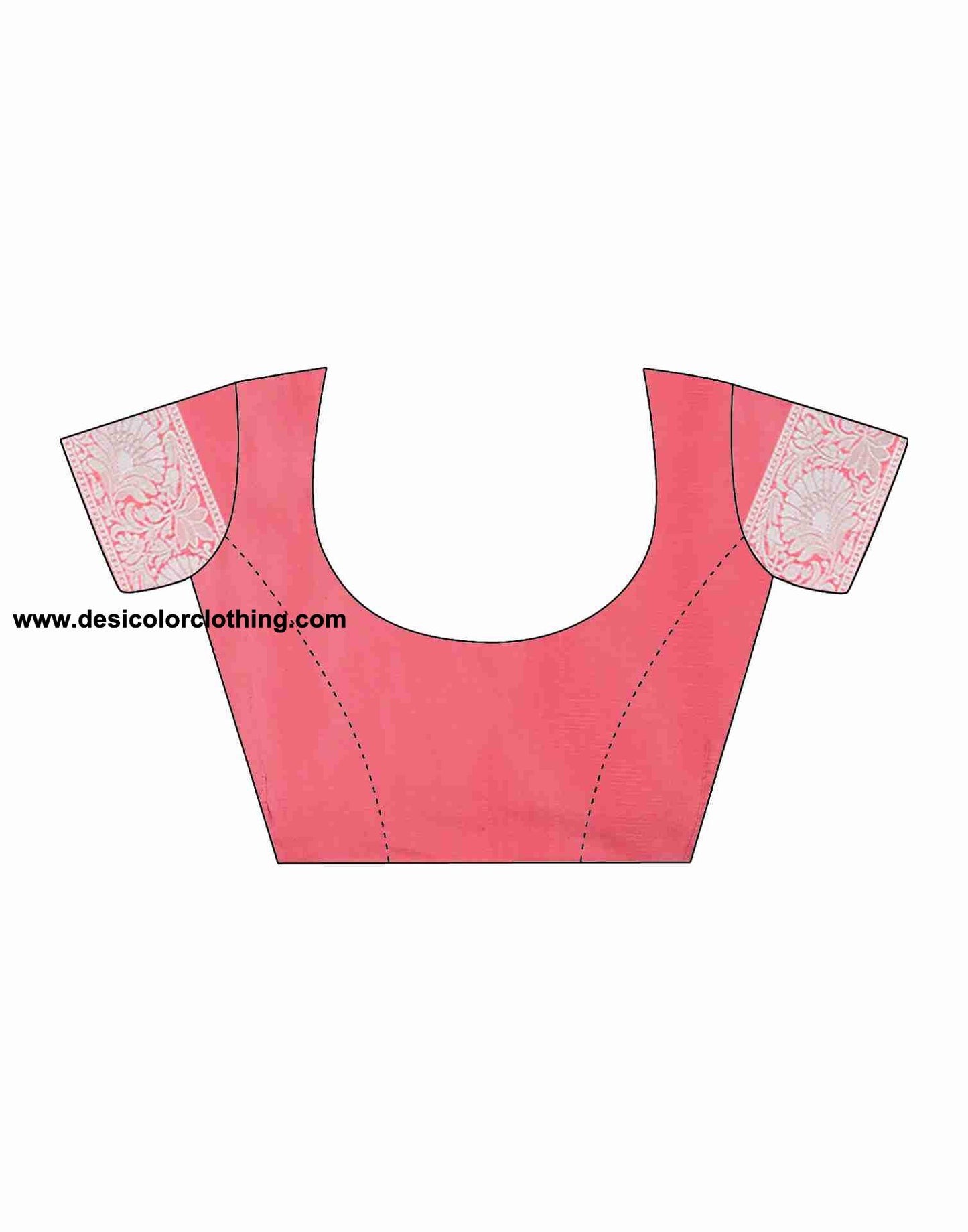 Pink Cotton Plain Saree