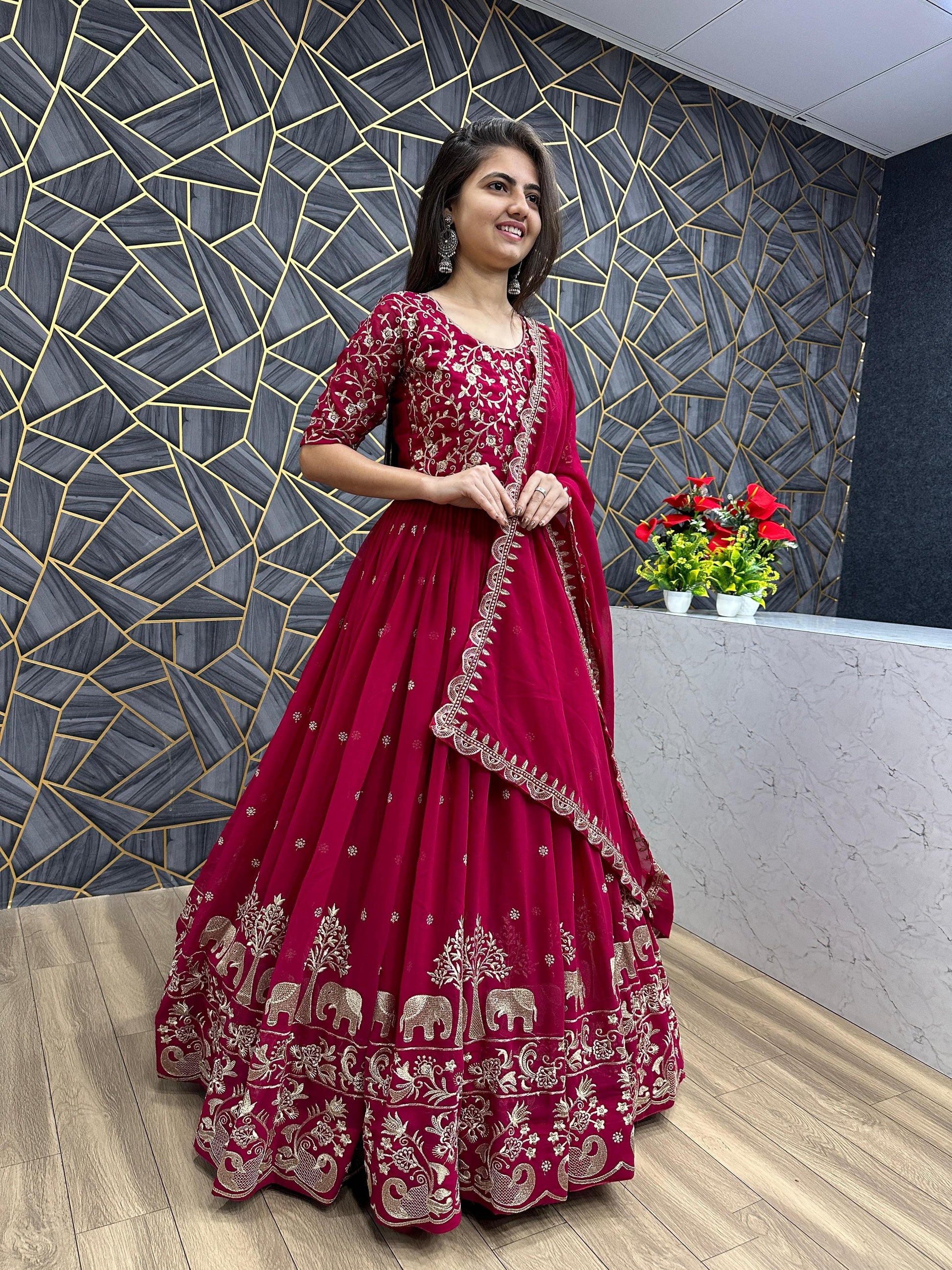 Product Image -  Designer Georgette Festival Gown