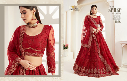 Product Image - Deep Red Wedding Lehenga - Ethereal Bridal & Festive Attire