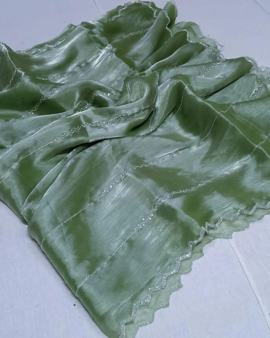 Product Image - KK Creation Designer Party Wear Saree | Georgette Fabric, Embroidery Work