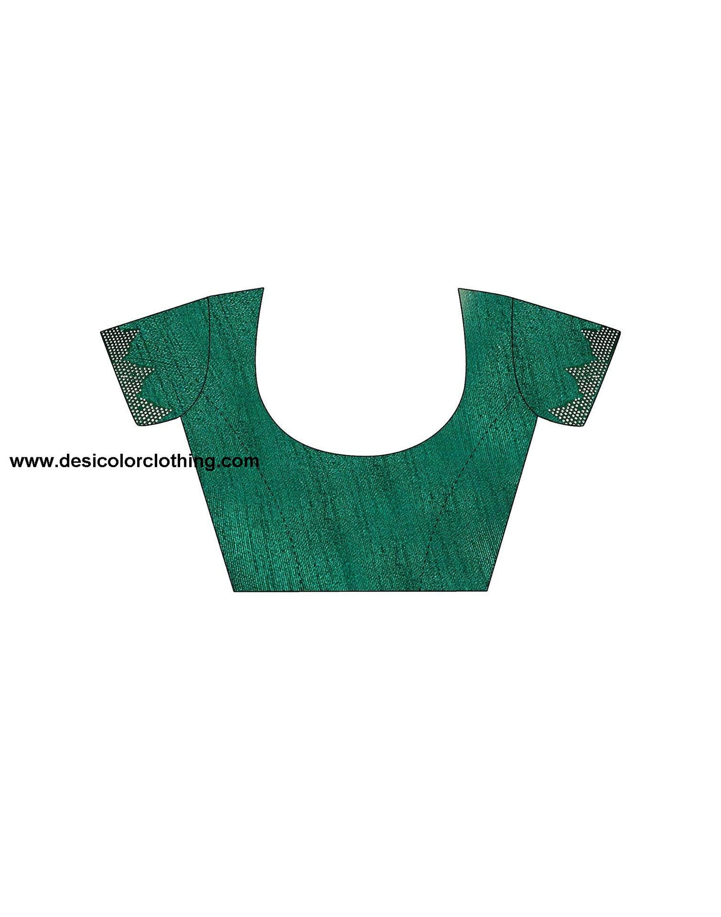 Dark Green Plain Georgette Saree