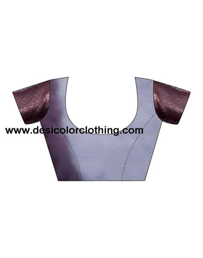 Copper Silk Plain Saree