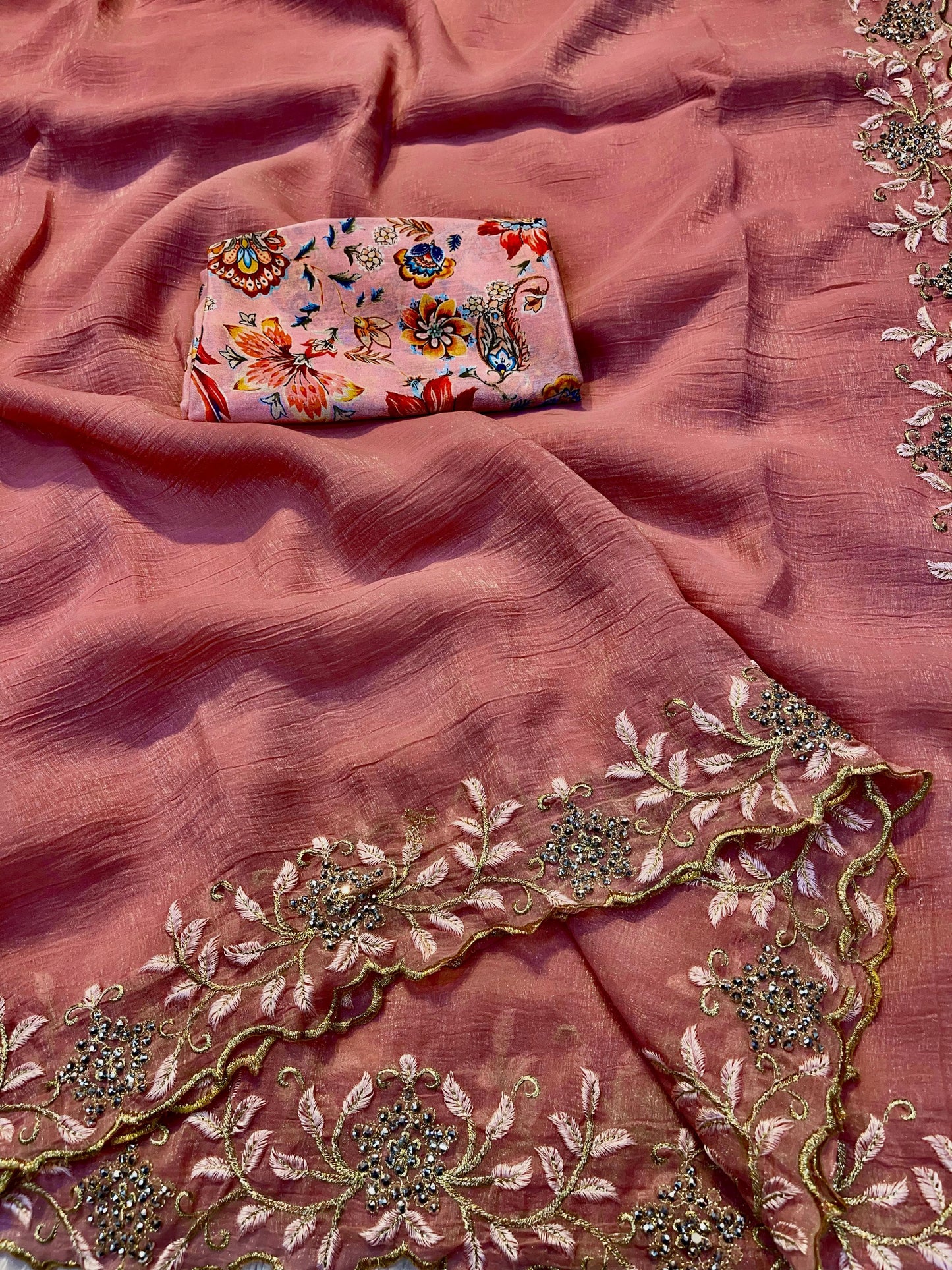 Product Image - Exquisite Designer Saree | Georgette Fabric | Festive & Wedding Wear