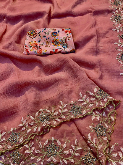Product Image - Exquisite Designer Saree | Georgette Fabric | Festive & Wedding Wear