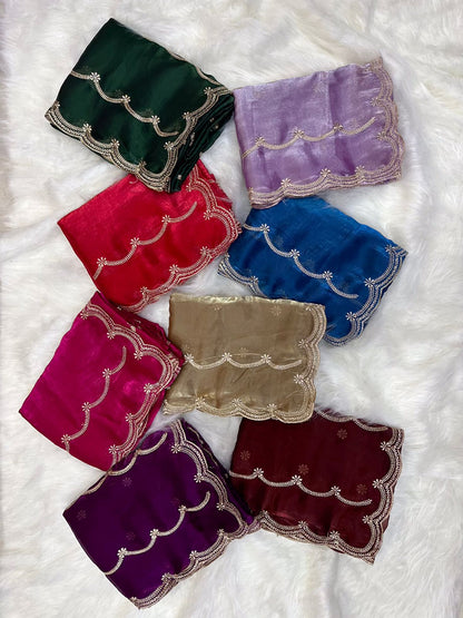Product Image - KK Creation Designer Party Wear Saree | Georgette Fabric, Embroidery Work