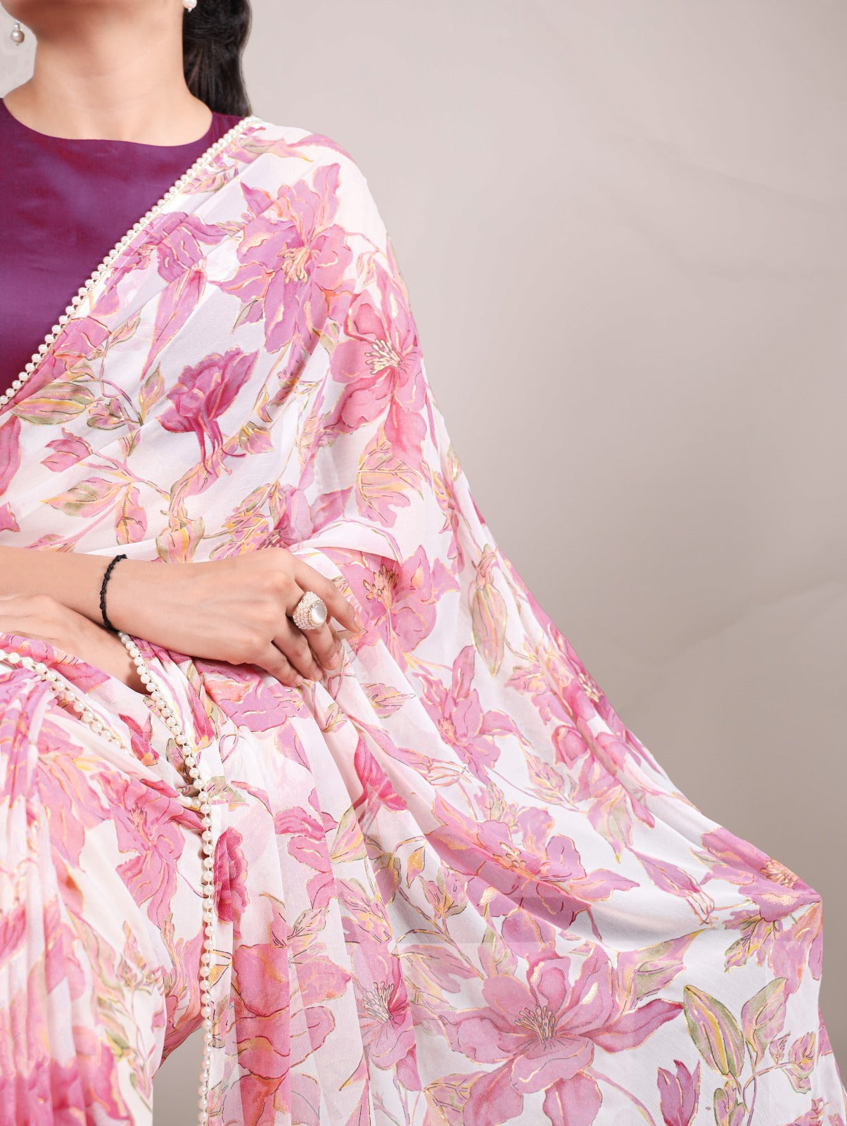 Product Image - Exquisite Designer Georgette Saree for Festive Wear