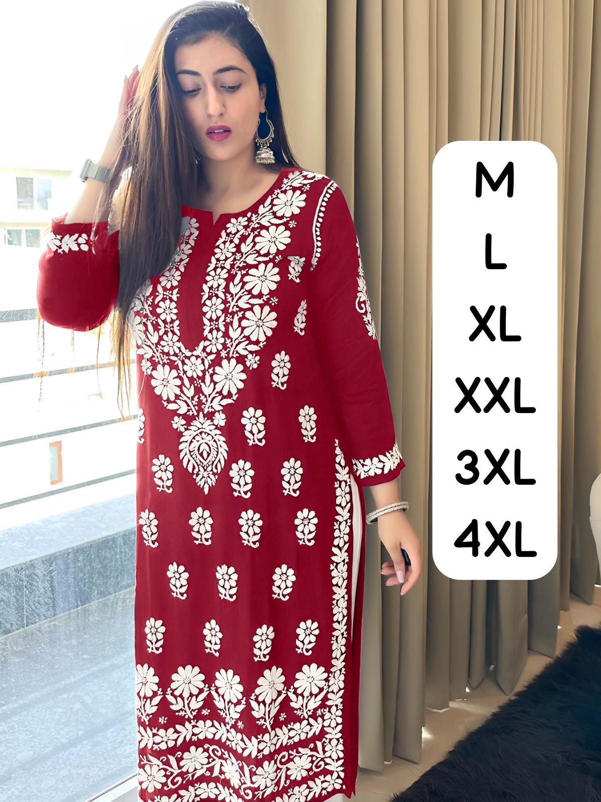 Product Image - Designer Kurti with Embroidery - MF 575