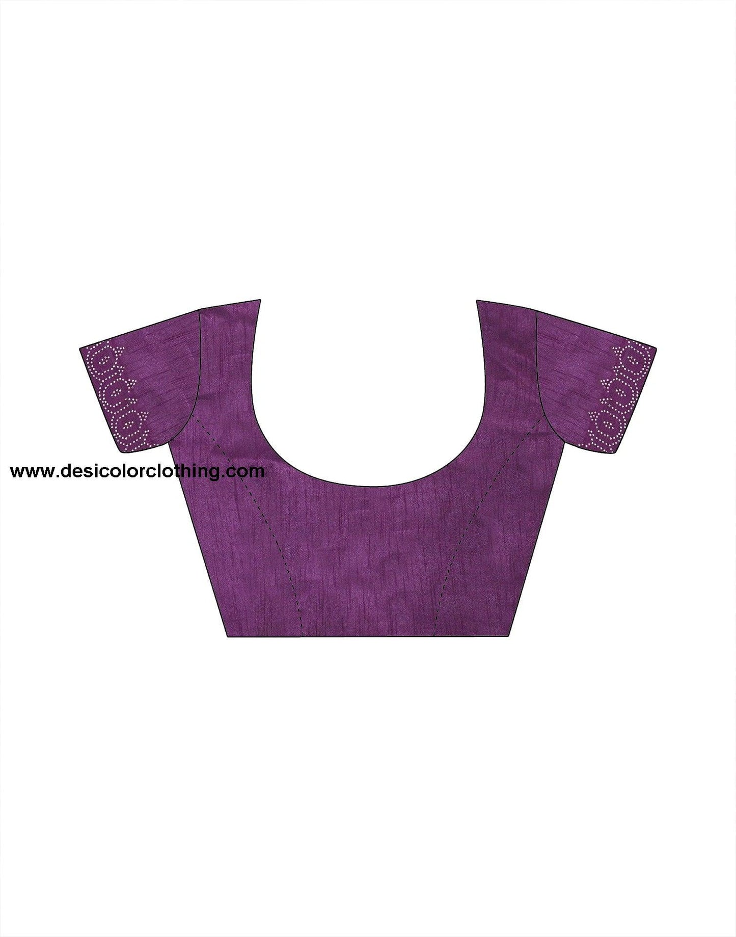 Purple Swarovski Georgette Stone Work Saree