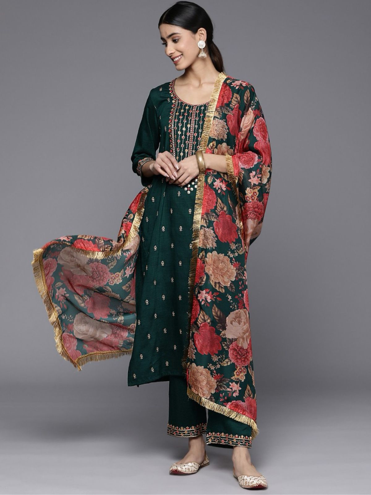 Product Image - Designer Georgette Saree for Festive Occasions - Morni Creation