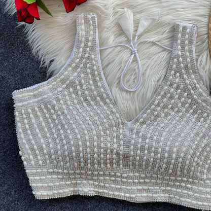 Handcrafted Pure Silk Blouse for Ethnic Wear