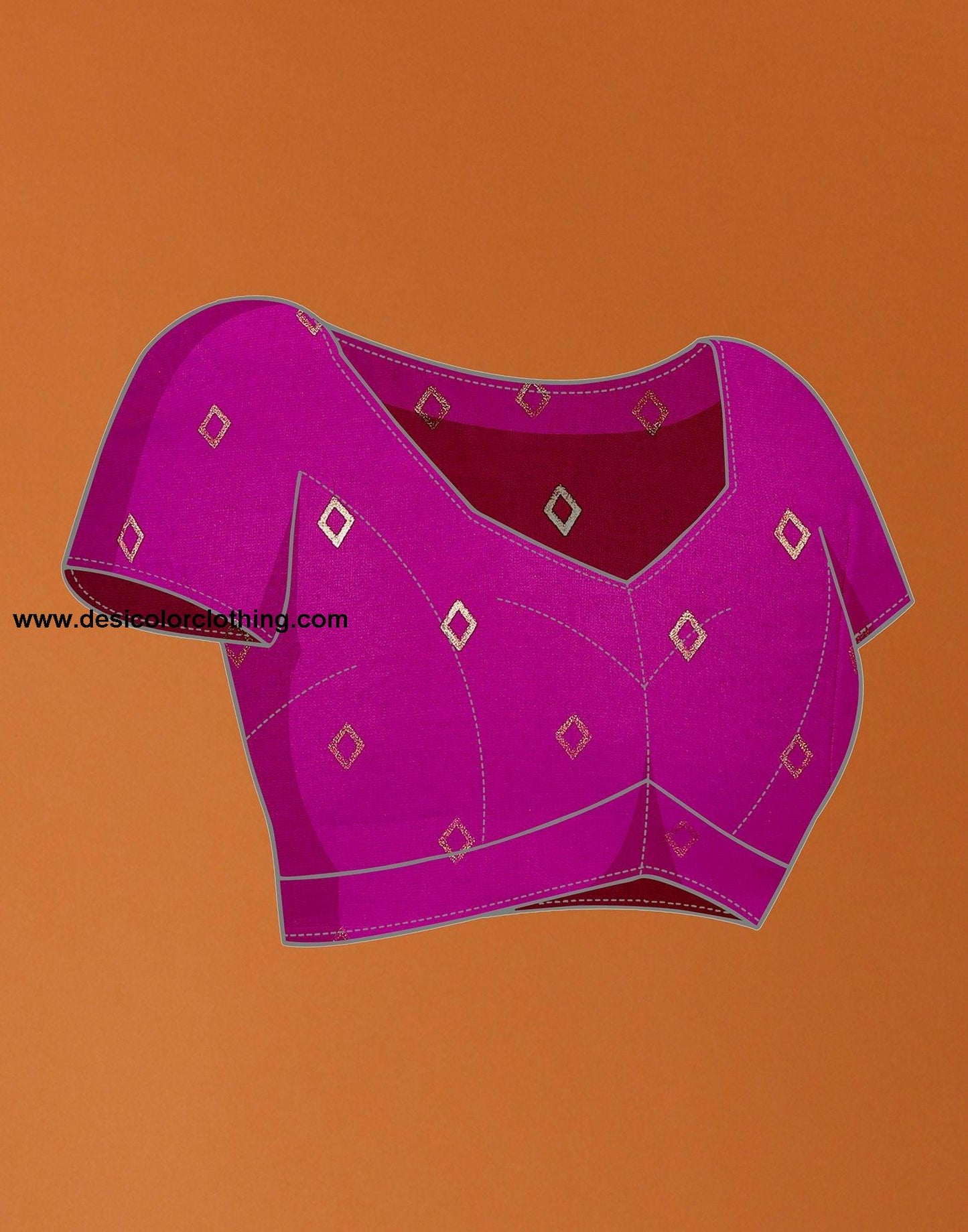 Pink Printed Saree